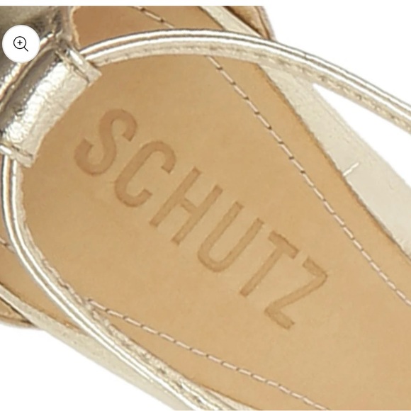 Schutz Josseana Gold and Clear Heeled Sandal - Picture 7 of 16
